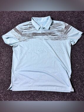 Oakley Polo Shirt Men’s XL Blue Golf Performance Athletic Tailored Fit